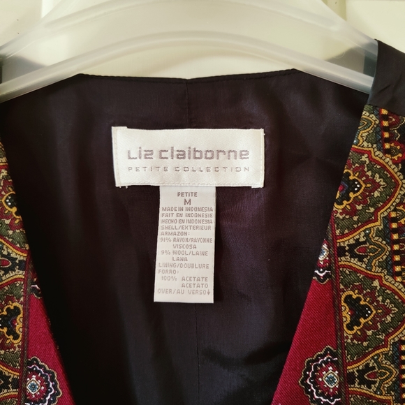 Vintage Vest by Liz Claiborne Petite Collection - Picture 3 of 10